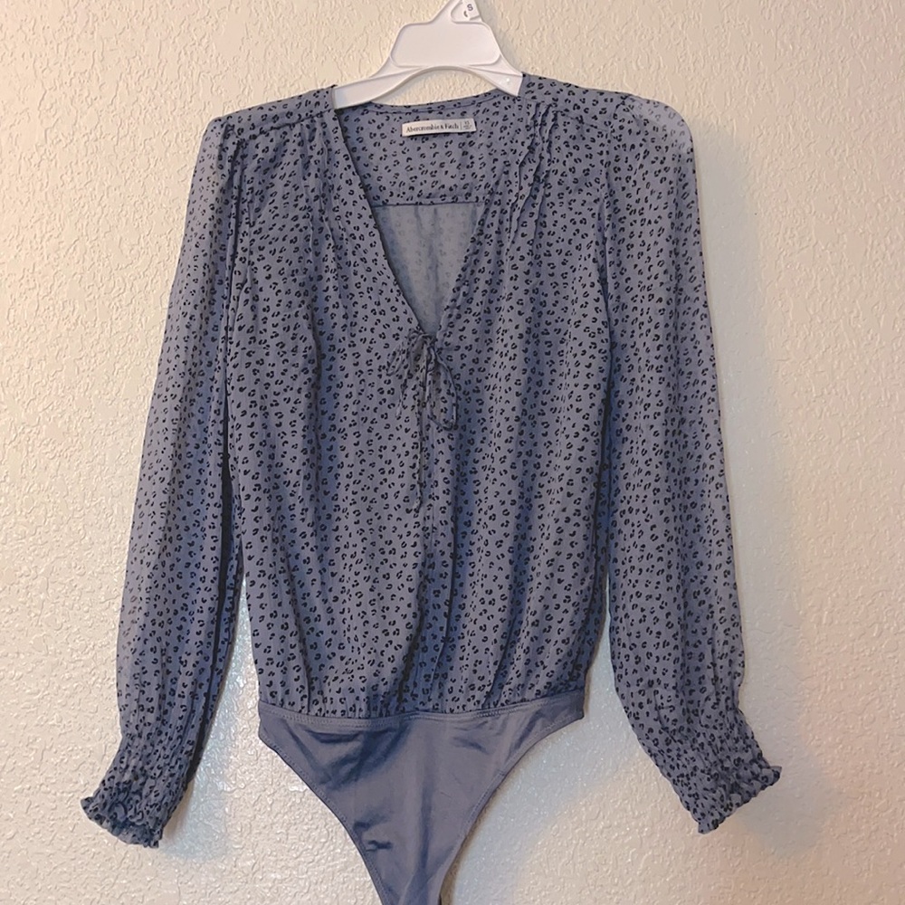 Abercrombie leopard long sleeve body suit